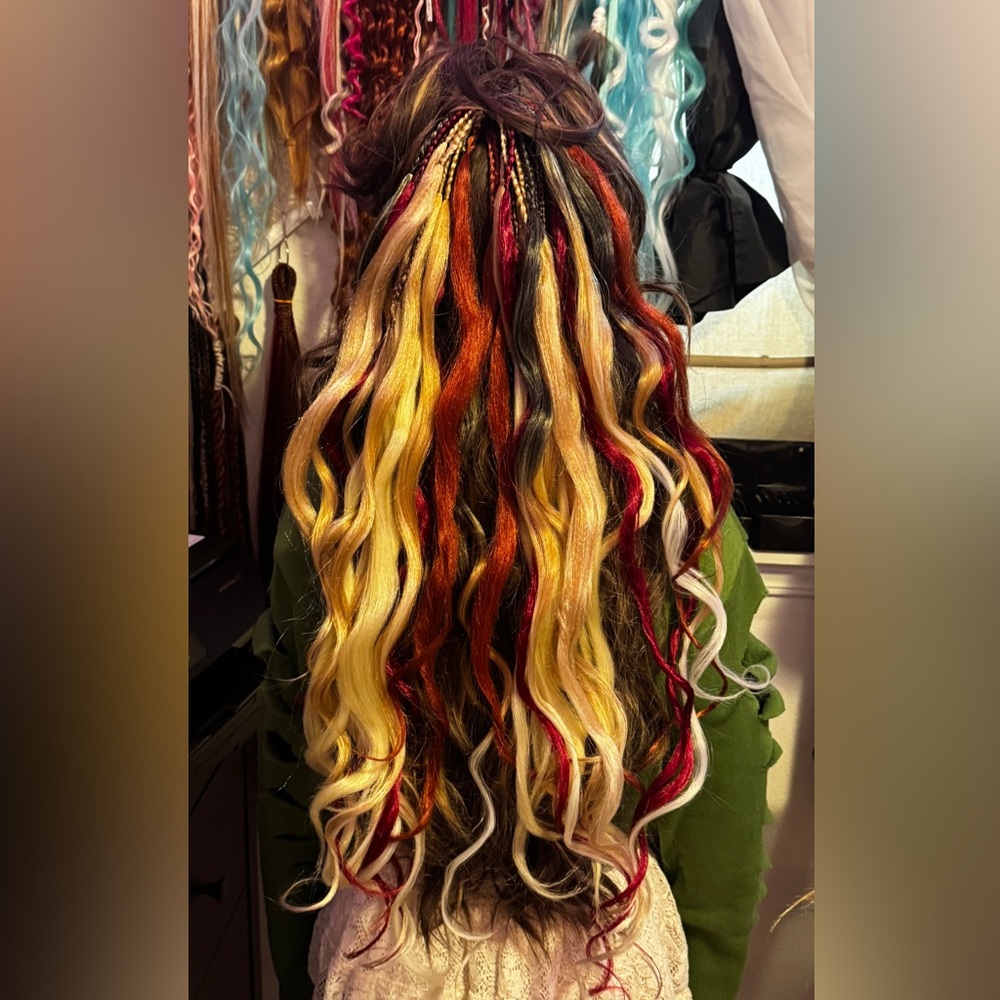Double ended braided middle synthetic dreadlocks Full set